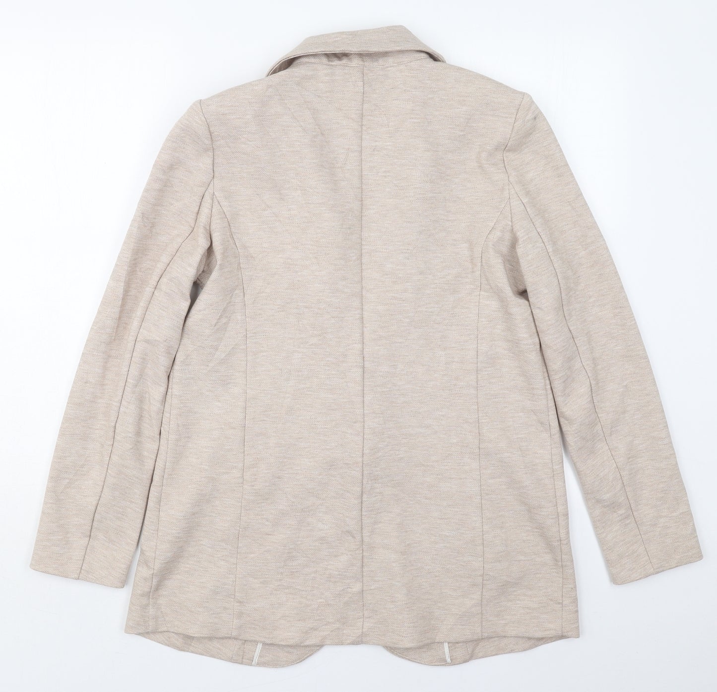 Marks and Spencer Womens Beige  Polyester Jacket Blazer Size 12