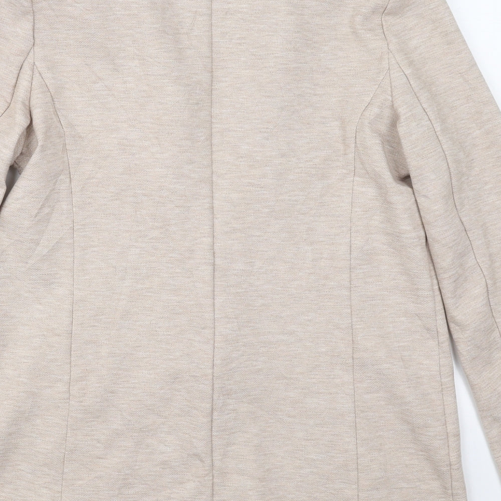 Marks and Spencer Womens Beige  Polyester Jacket Blazer Size 12