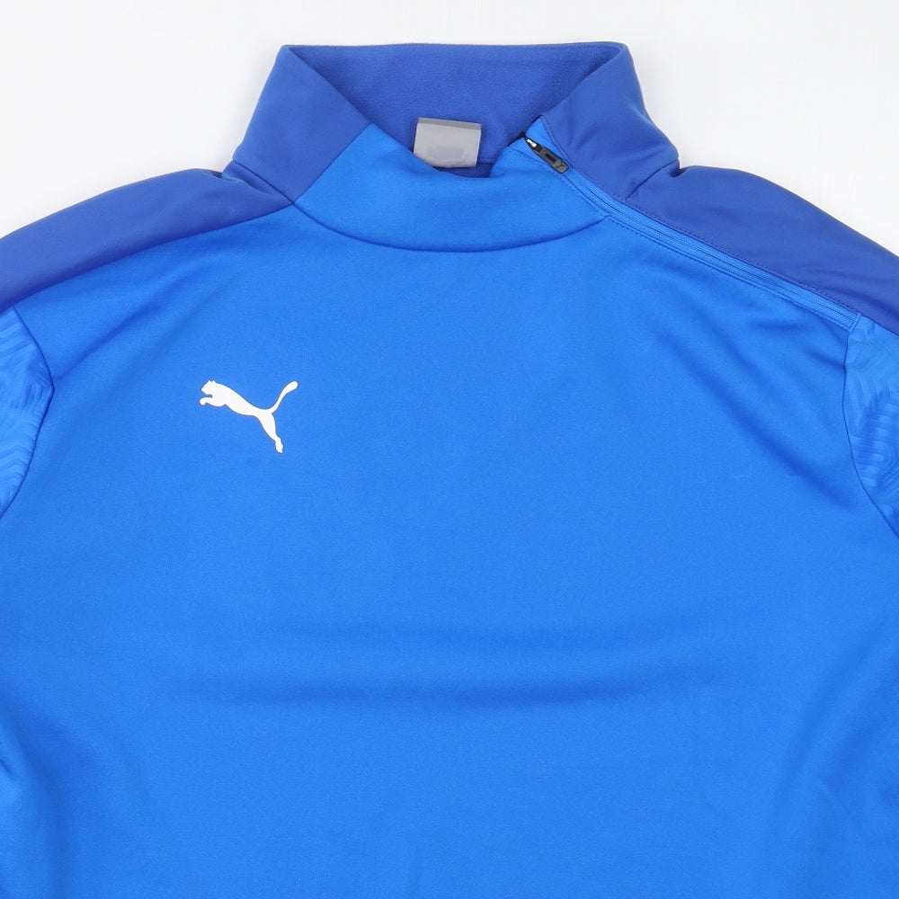 PUMA Mens Blue  Polyester Pullover Sweatshirt Size XL
