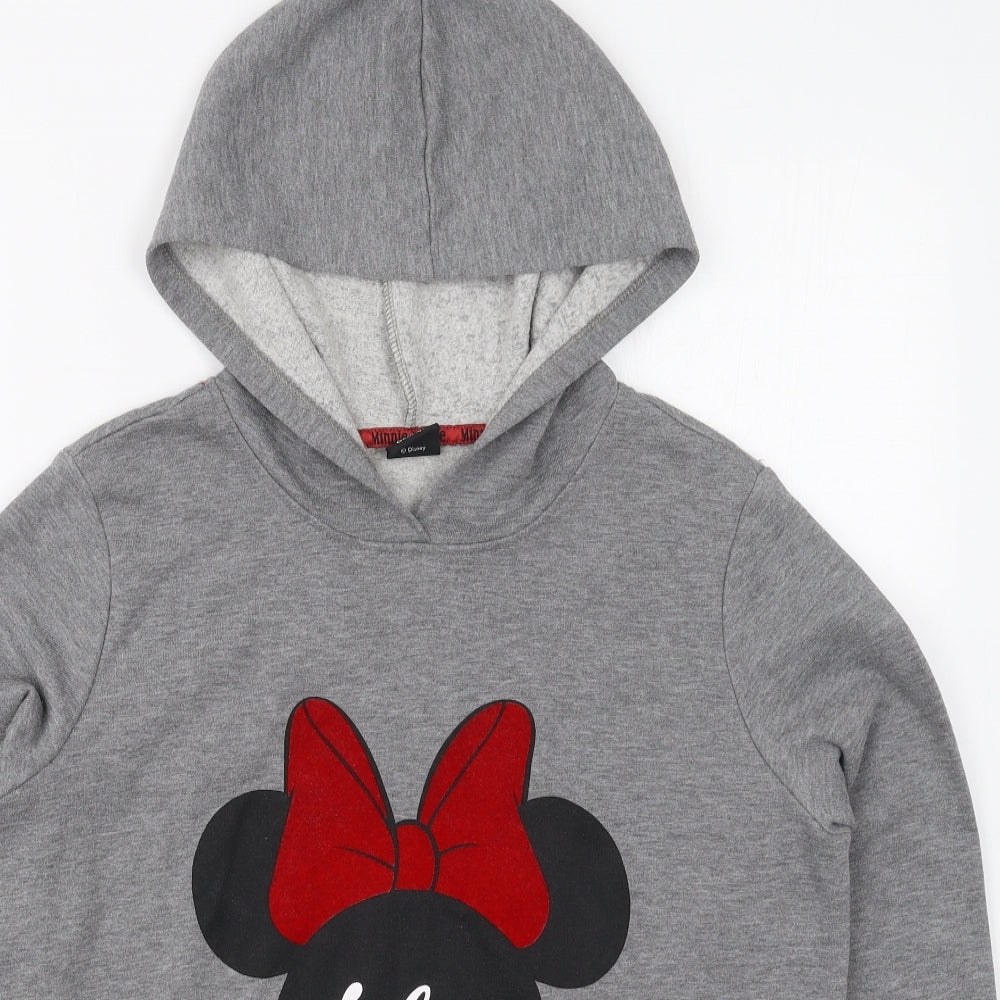 George Womens Grey  Cotton Pullover Hoodie Size S  Pullover - Minnie Mouse