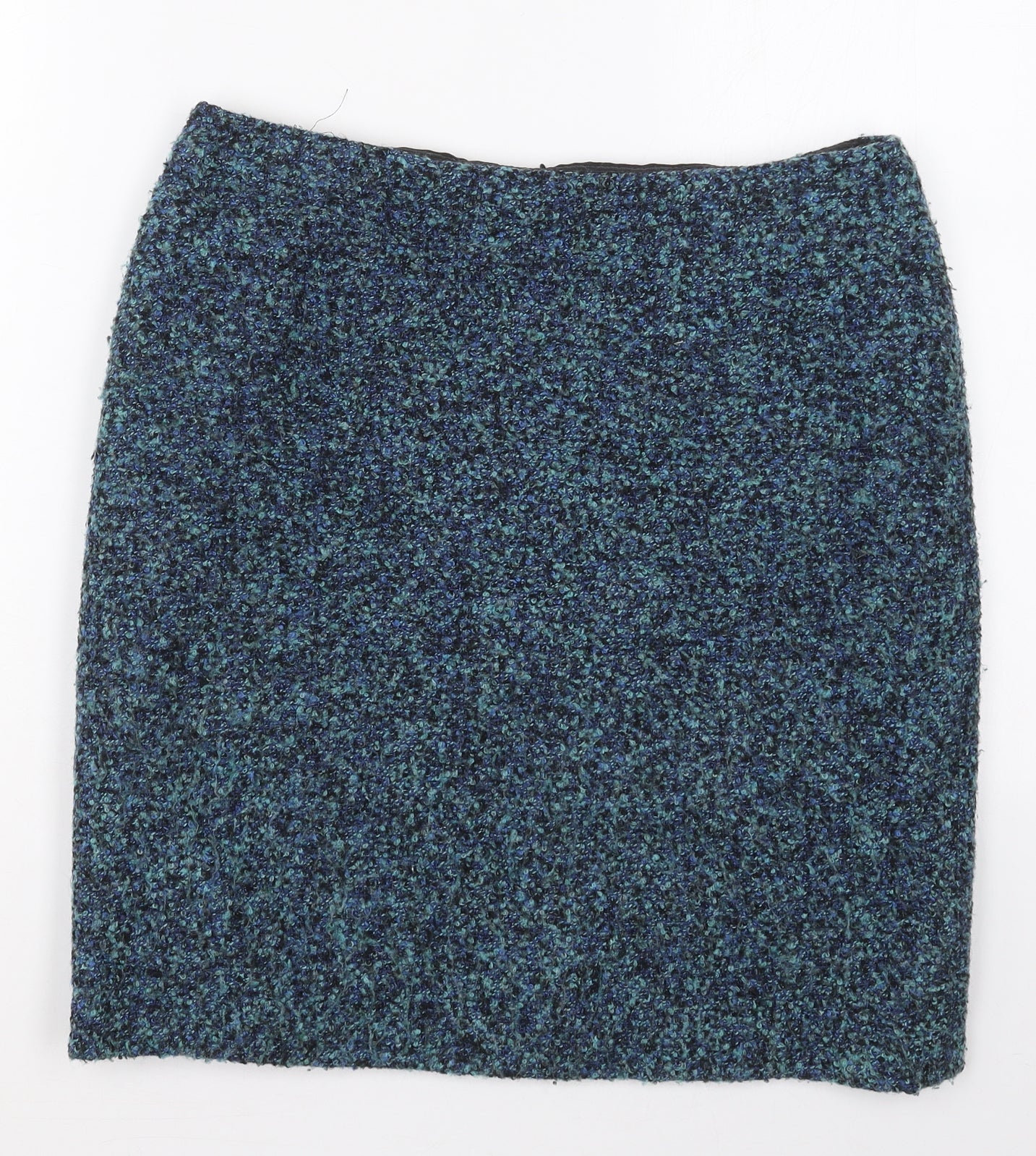 Precis Womens Blue  Acrylic Mini Skirt Size 12   Zip
