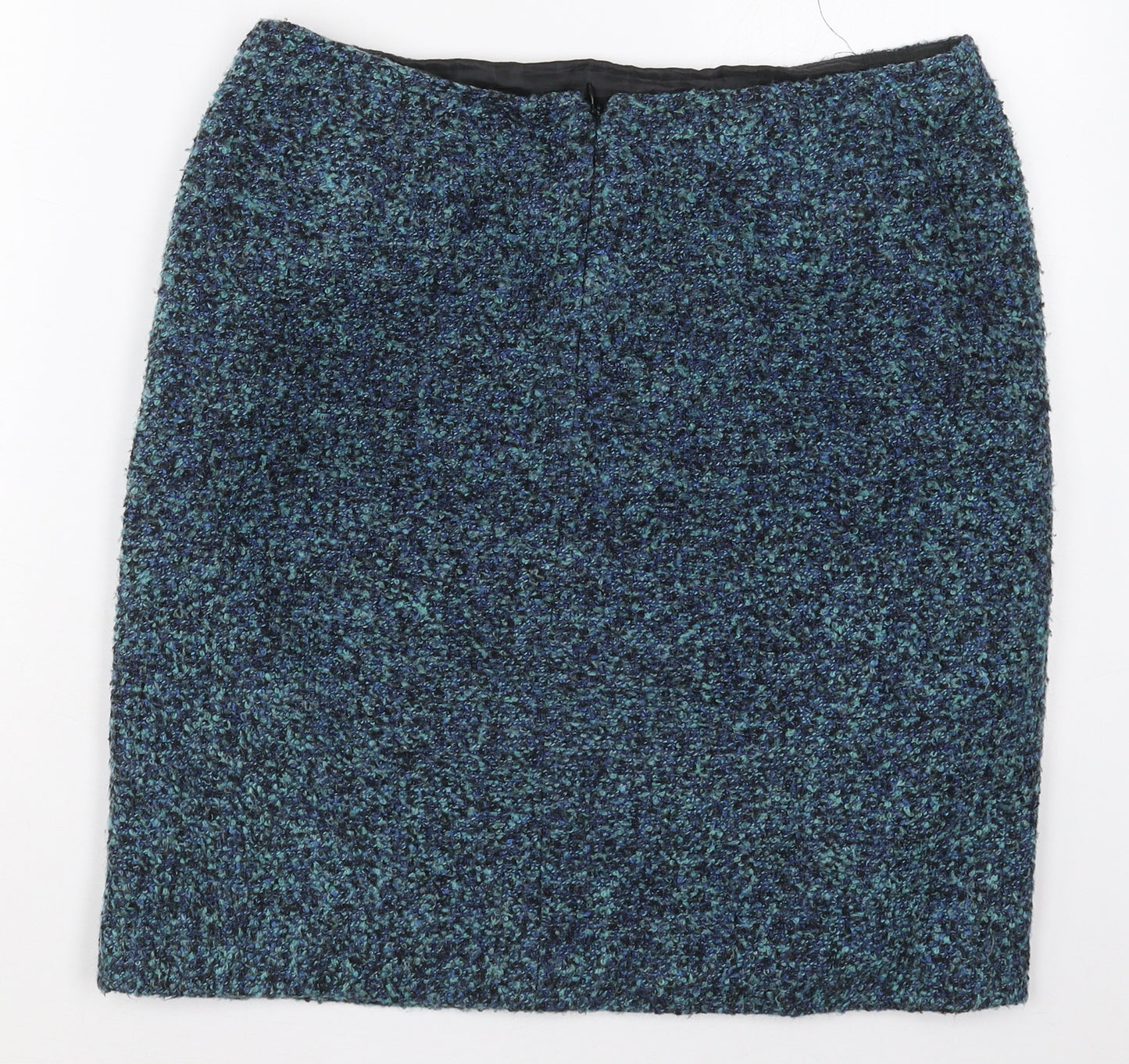 Precis Womens Blue  Acrylic Mini Skirt Size 12   Zip
