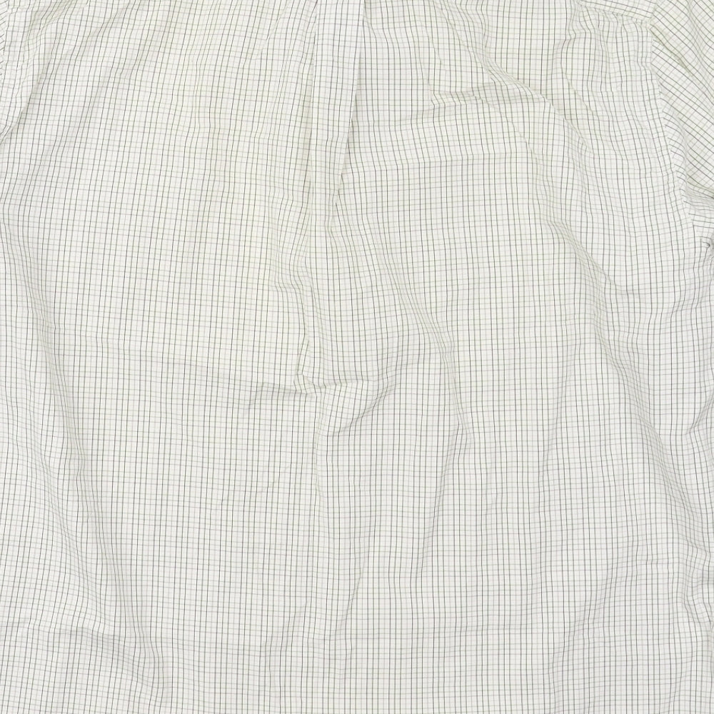 Barbour Mens Green Check Cotton  Button-Up Size XL Collared Button