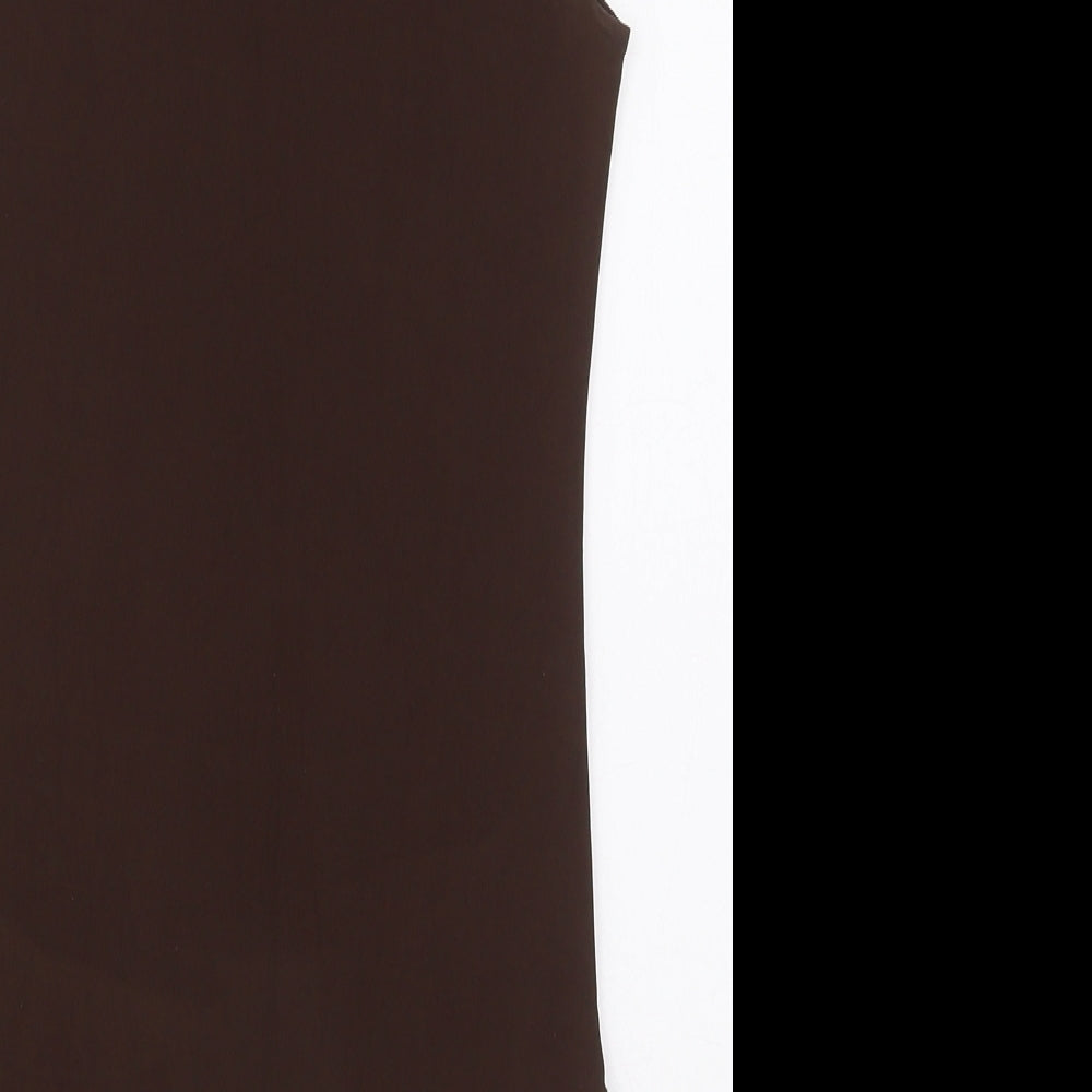 I SAW IT FIRST Womens Brown  Polyester Bodysuit One-Piece Size 12  Button