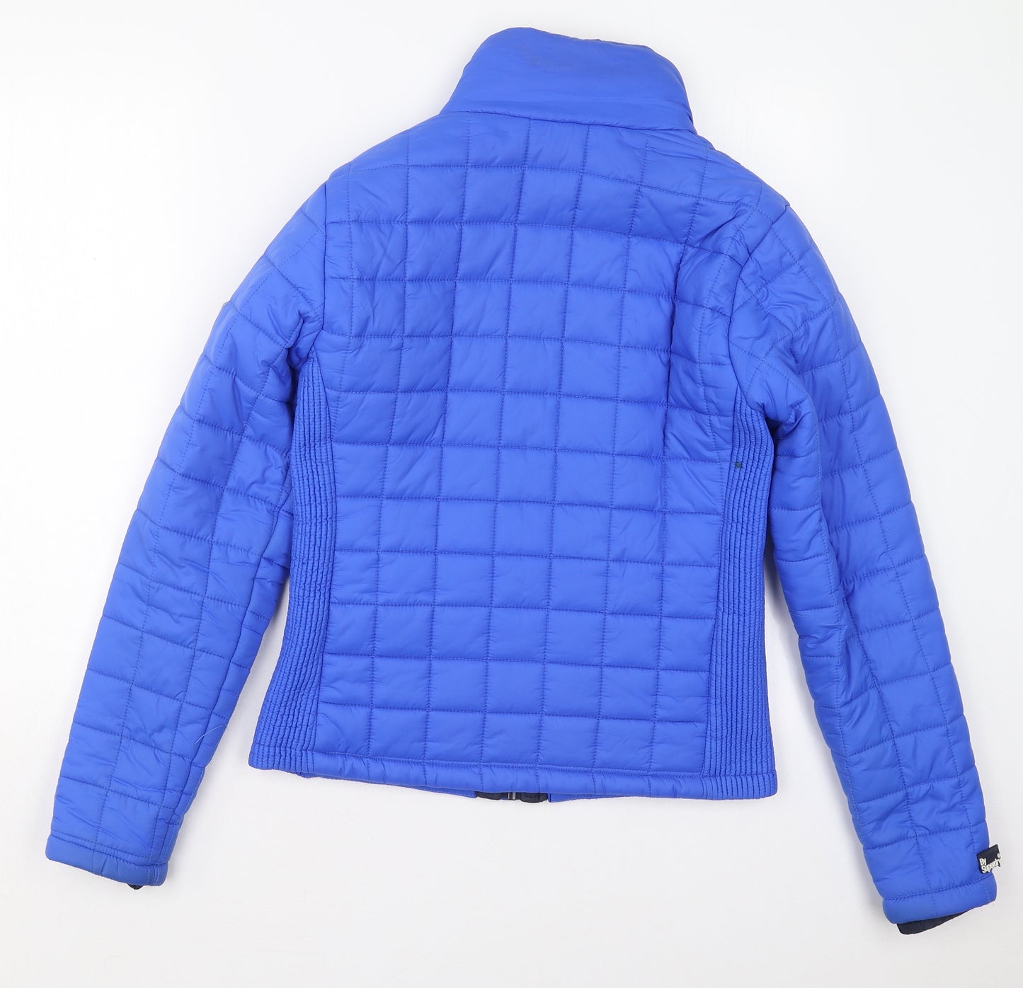 Superdry Womens Blue   Quilted Coat Size M  Zip