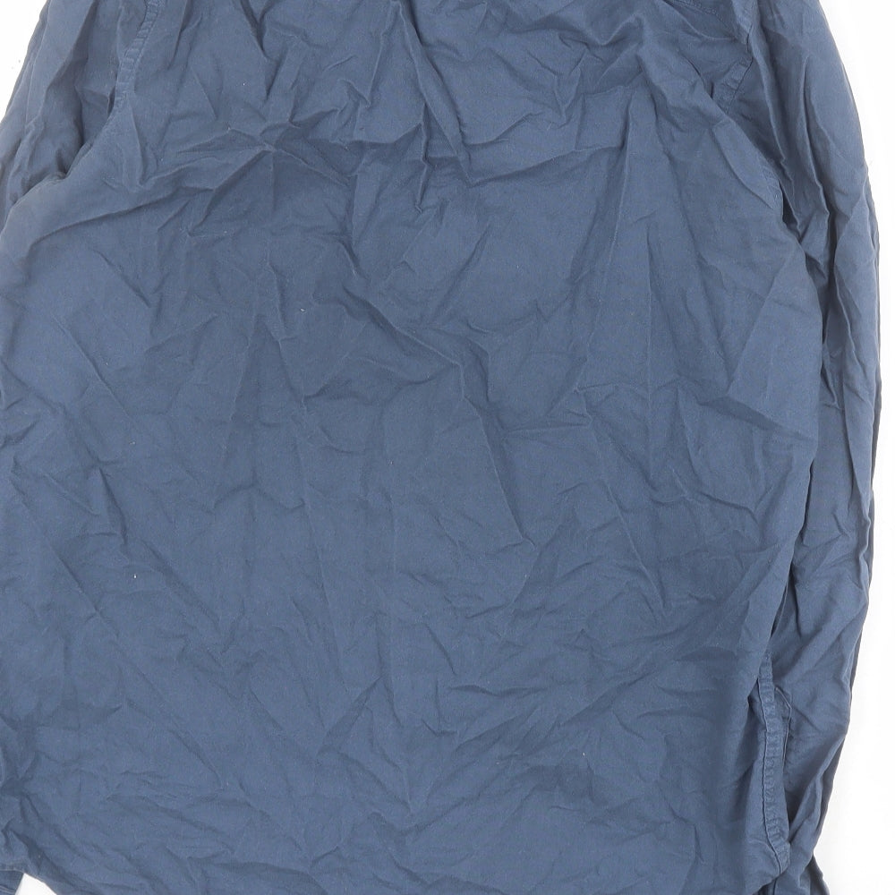 NEXT Mens Blue  Cotton  Button-Up Size M Collared Button