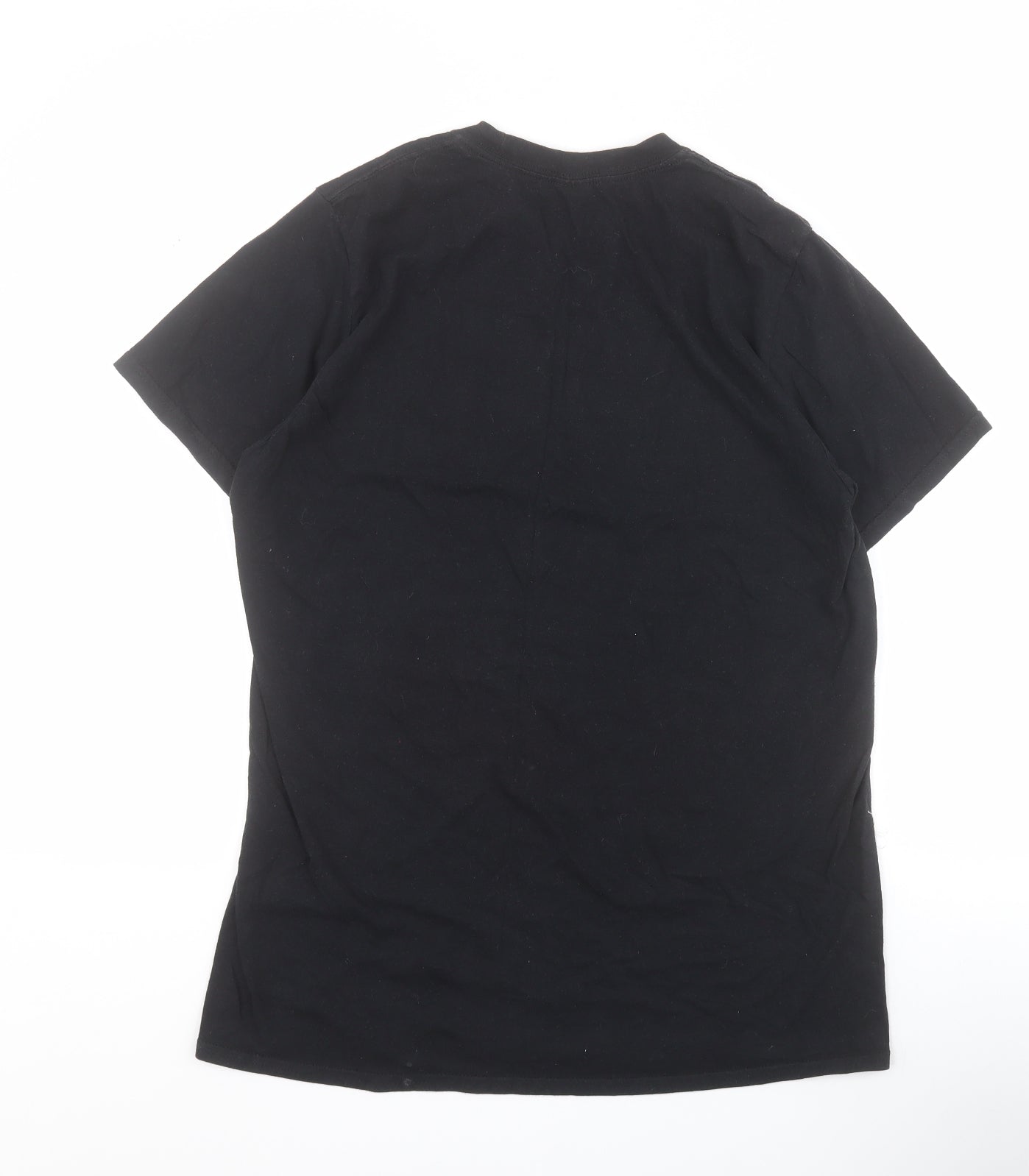 Gildan Womens Black  100% Cotton Basic T-Shirt Size M Crew Neck - Sidemen