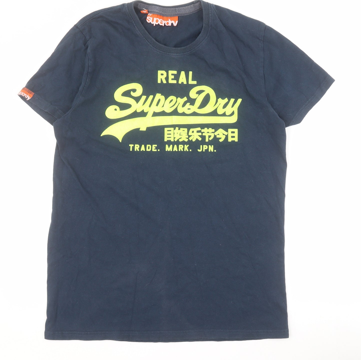 Superdry Mens Blue  Cotton  T-Shirt Size M Crew Neck