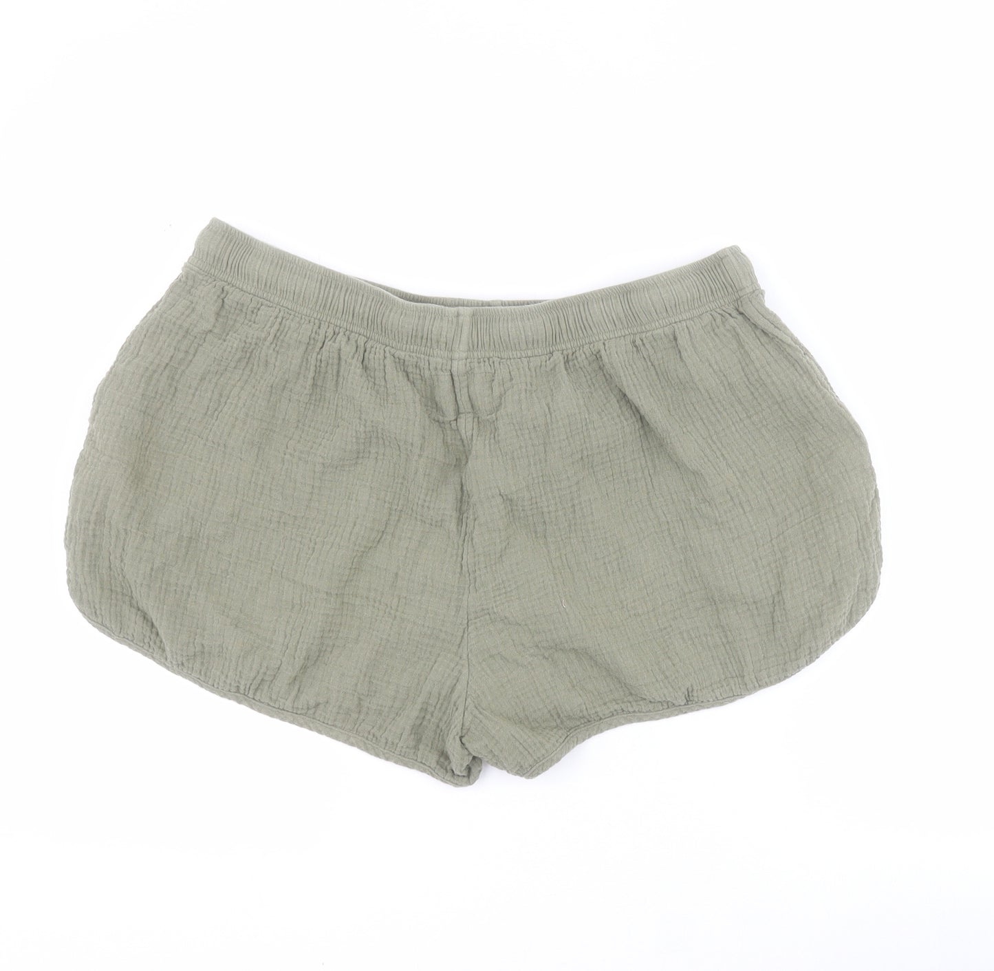 NEXT Womens Green  100% Cotton Sweat Shorts Size L L3 in Regular Pull On