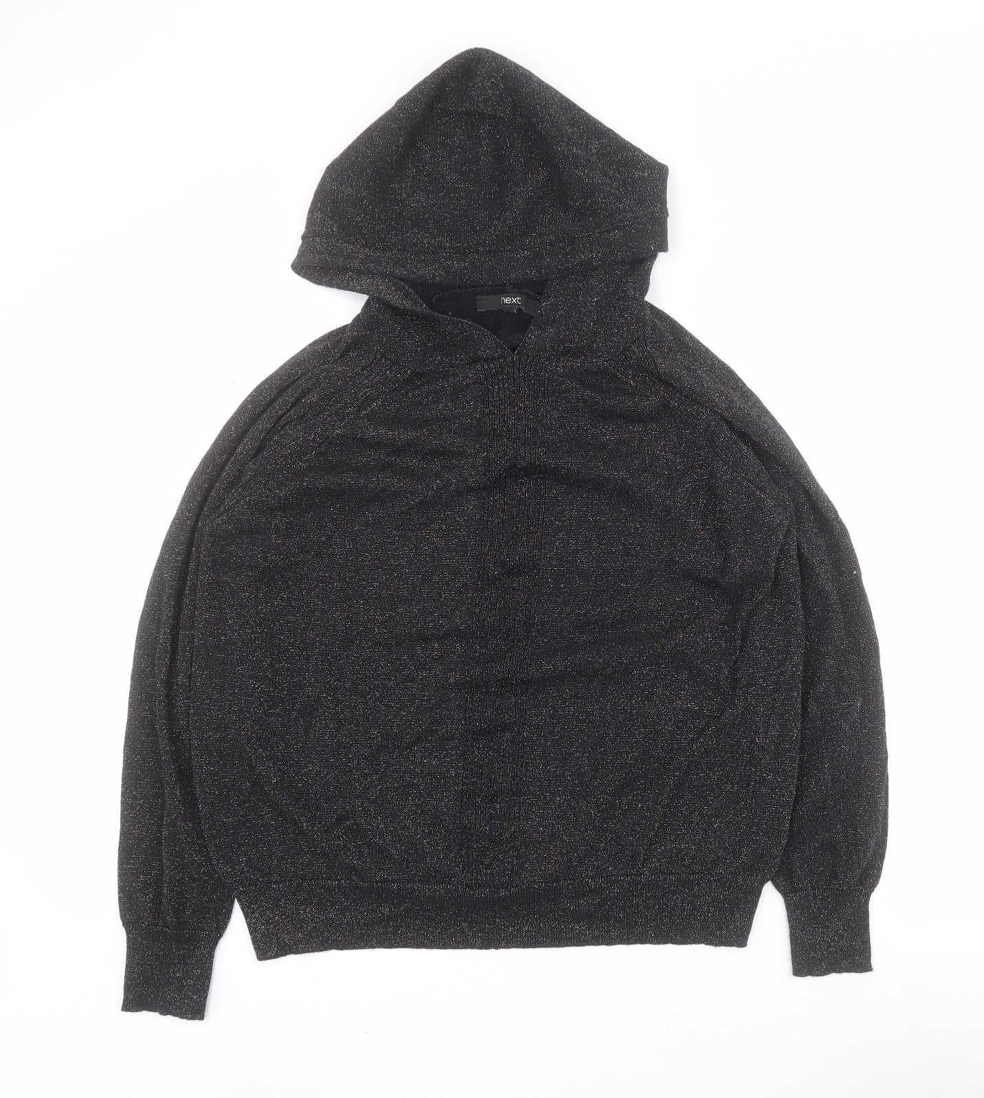 NEXT Womens Black  Cotton Pullover Hoodie Size 14  Pullover