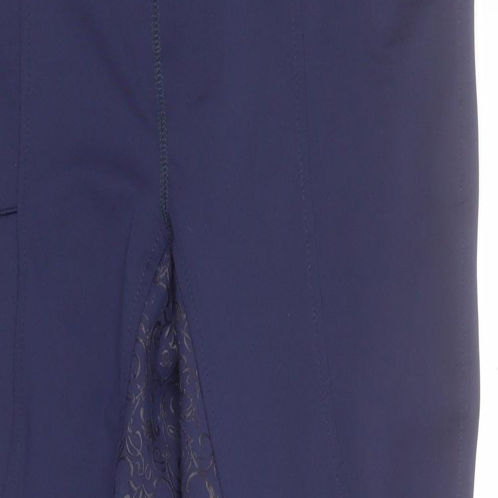 Justtogs Womens Blue  Polyester Capri Leggings Size 14 L25 in   - Equestrian