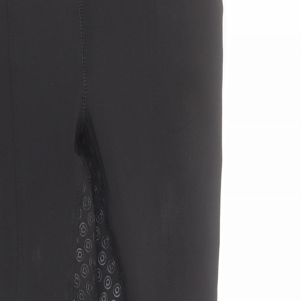 Dublin Womens Black  Polyester Capri Leggings Size 12 L26 in