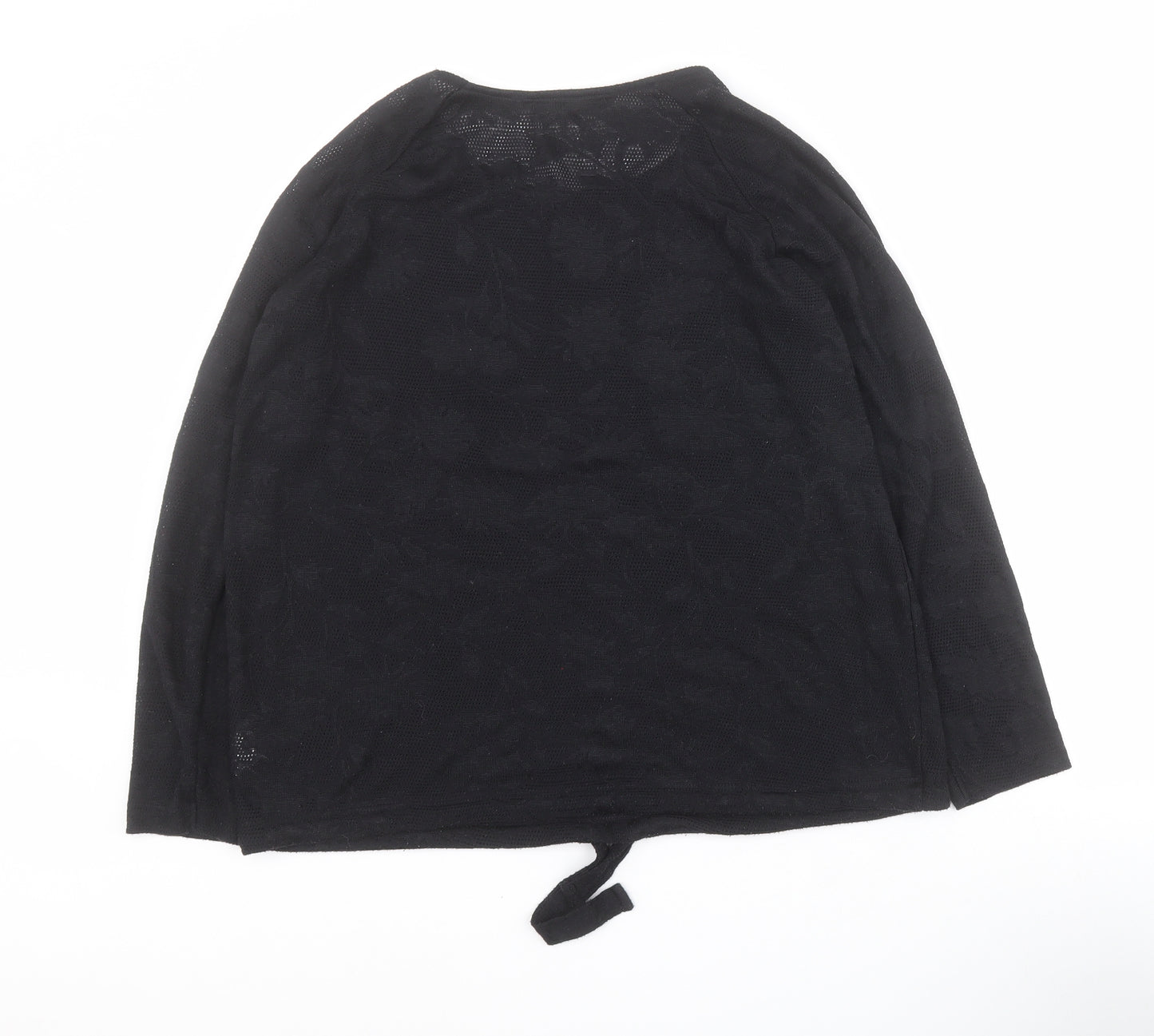 NEXT Womens Black  100% Polyester Henley Sweatshirt Size 14  Pullover