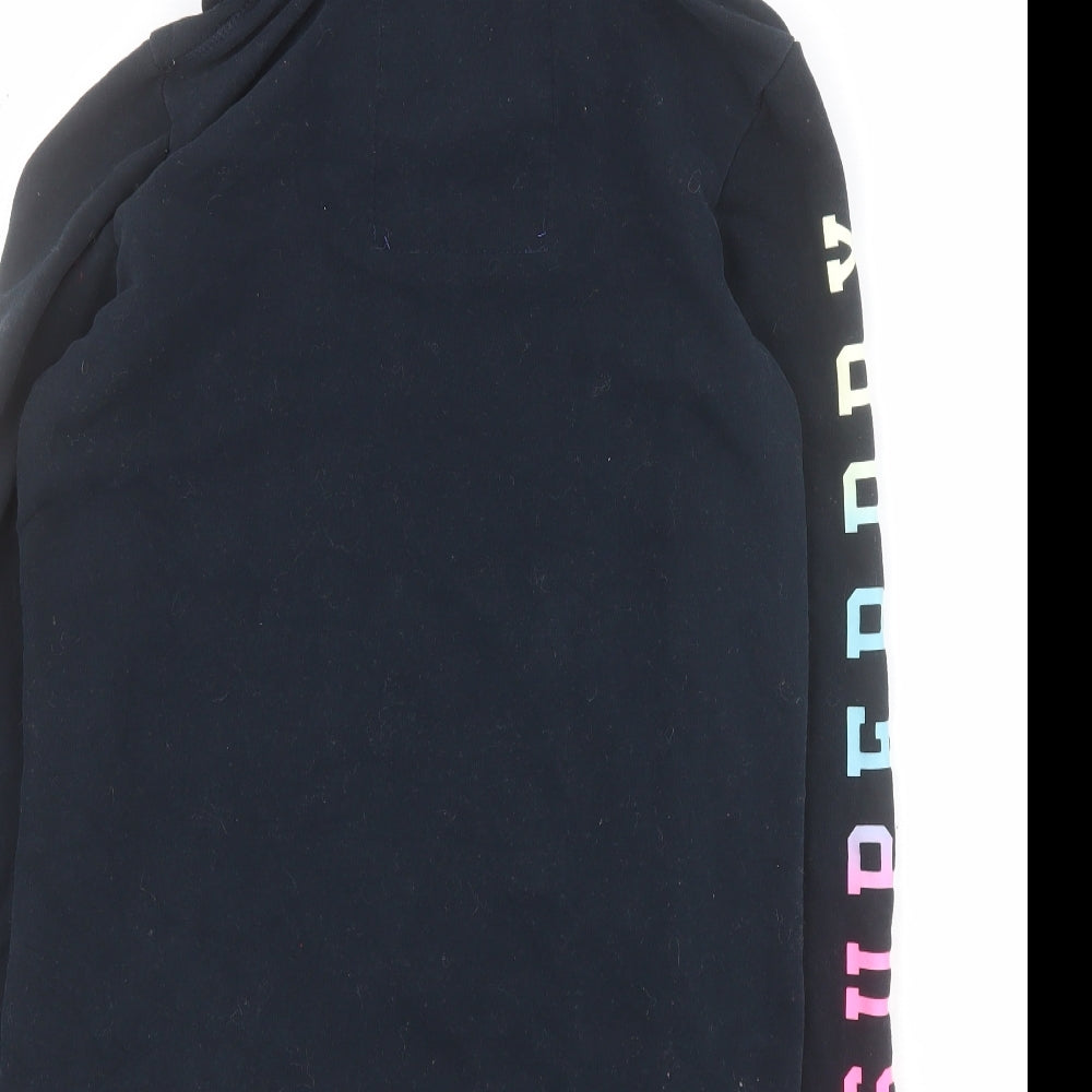 Superdry Womens Blue  Cotton Pullover Hoodie Size S  Pullover