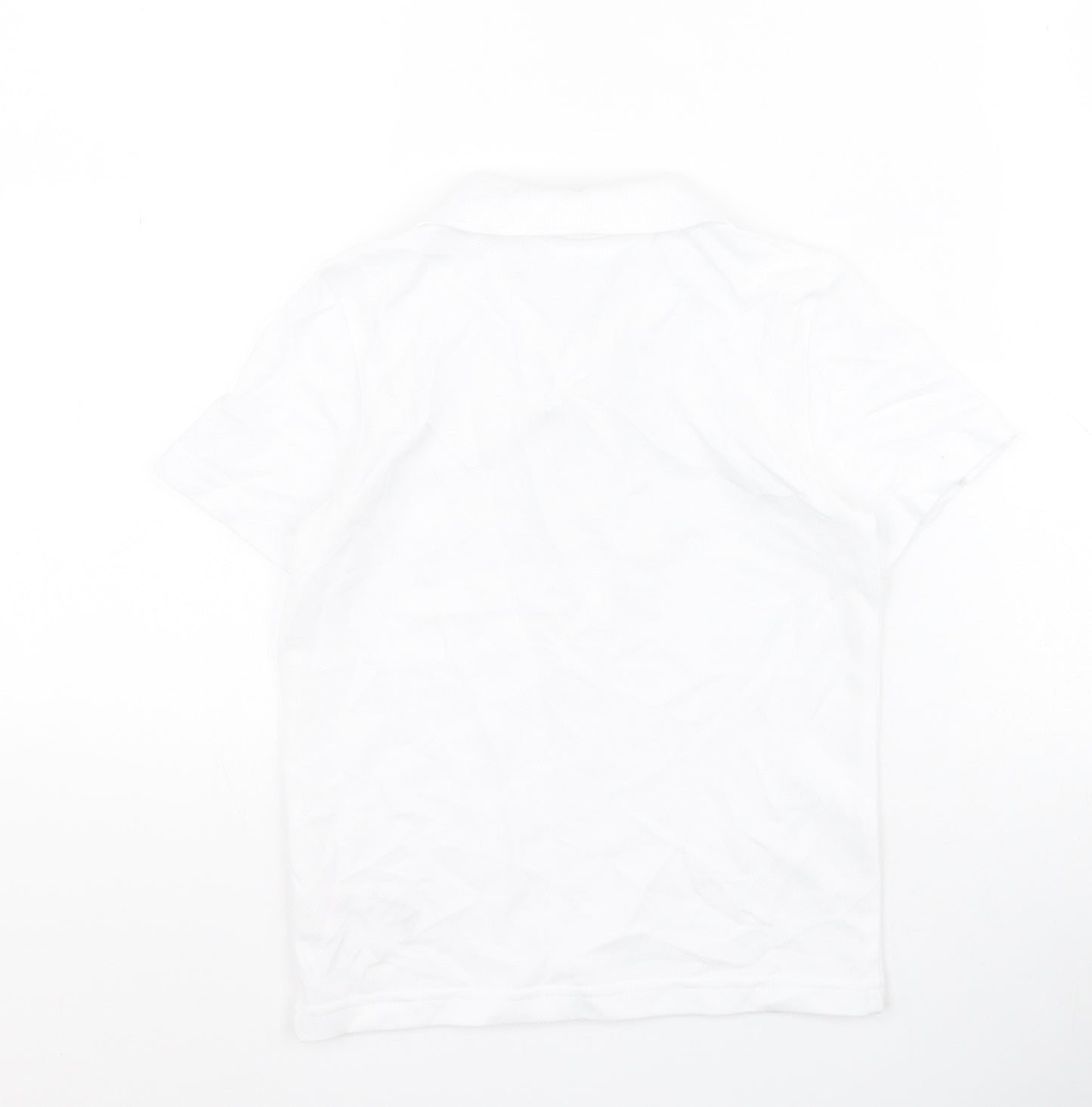 F&F Boys White  100% Cotton Basic Polo Size 4-5 Years Collared Button - School