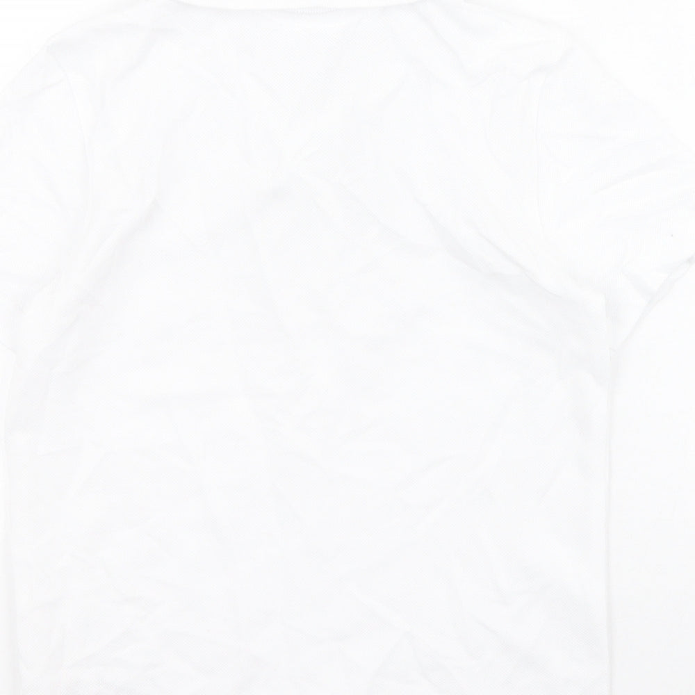 F&F Boys White  100% Cotton Basic Polo Size 4-5 Years Collared Button - School