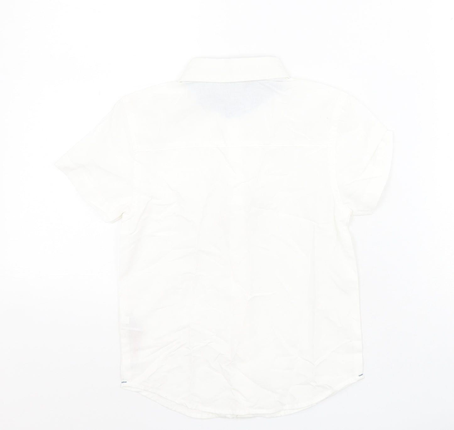 Primark Boys White  100% Cotton Basic Button-Up Size 5-6 Years Collared Button