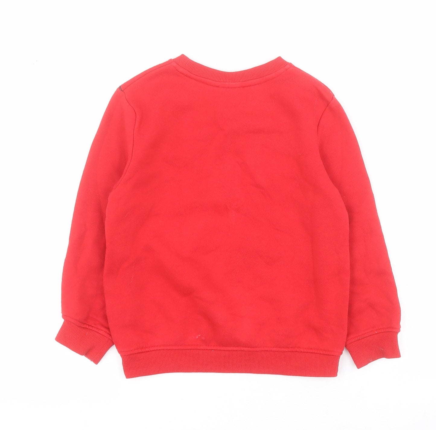 Primark Girls Red  Cotton Pullover Sweatshirt Size 4-5 Years  Pullover - Spiderman