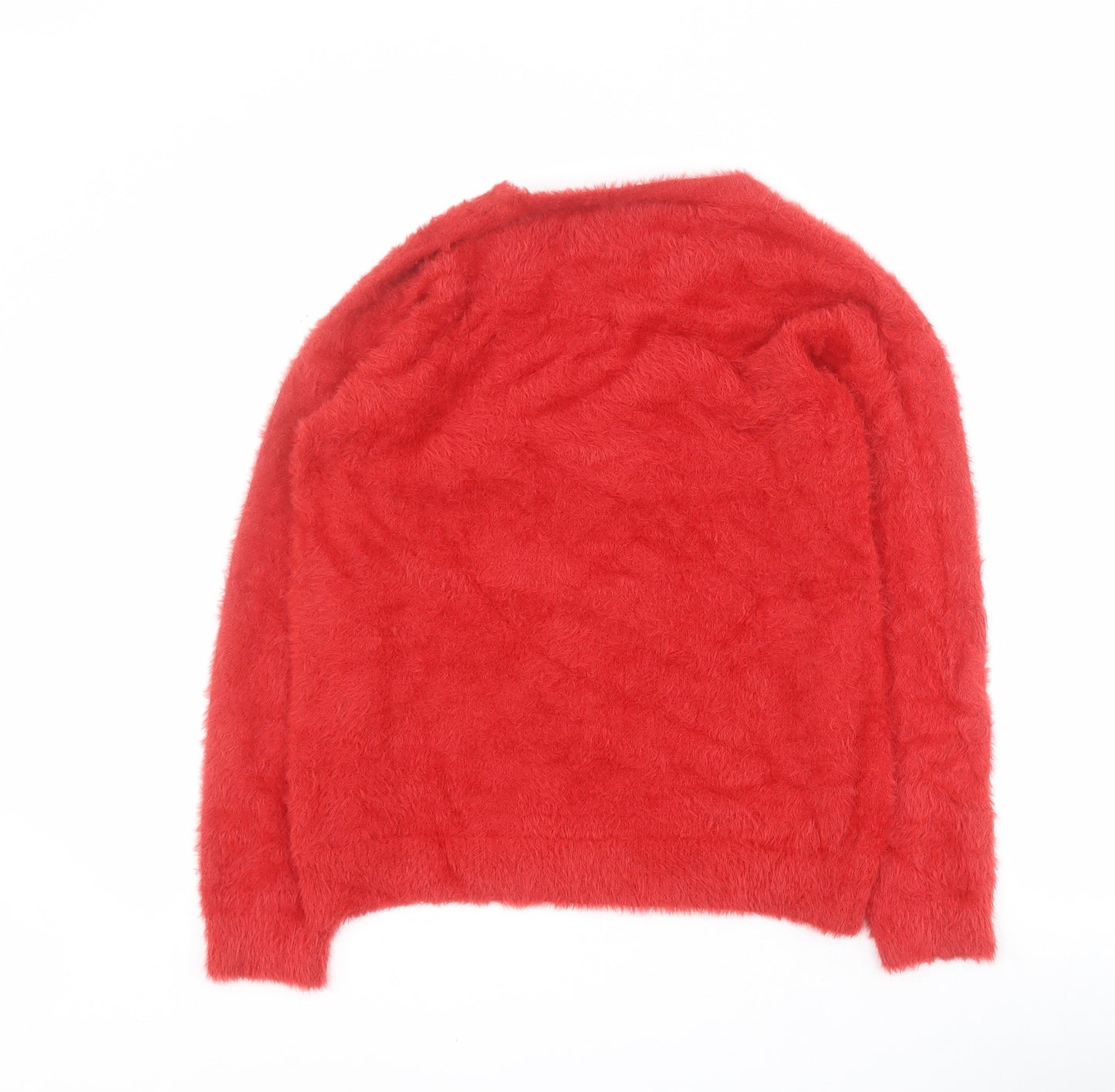 F&F Girls Red Round Neck  Polyamide Pullover Jumper Size 11-12 Years  Pullover - Christmas