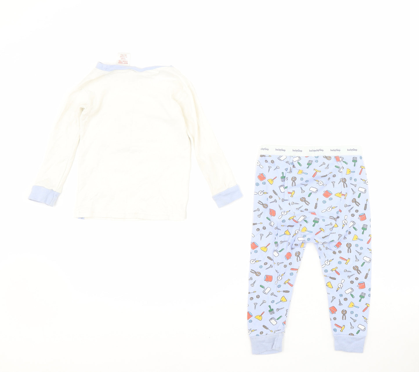 Gap Baby Blue Solid 100% Cotton Babydoll Pyjama Set Size 12-18 Months  Pullover - Little Handy Man