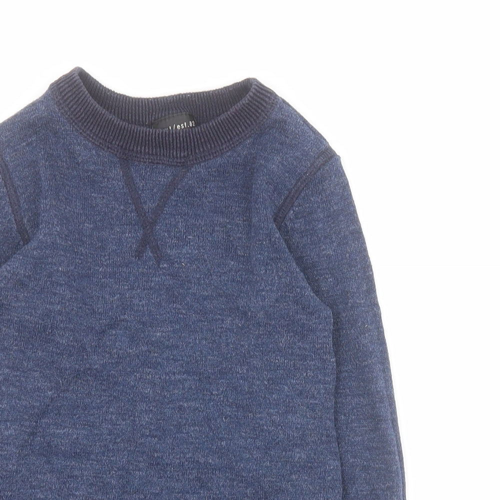 NEXT Boys Blue Crew Neck  Cotton Pullover Jumper Size 3 Years  Pullover