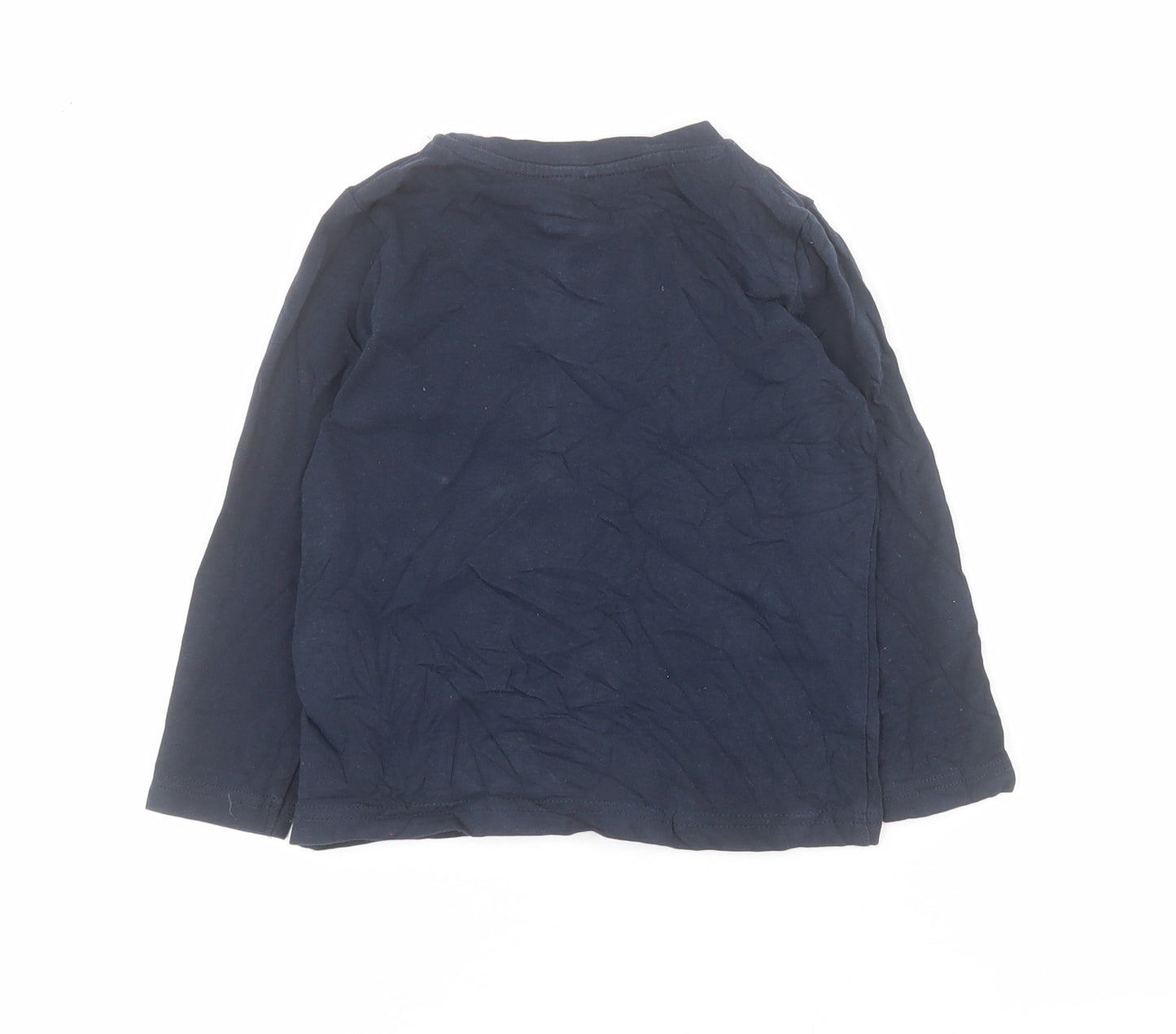 name it Baby Blue  Cotton Pullover T-Shirt Size 18-24 Months Round Neck Pullover