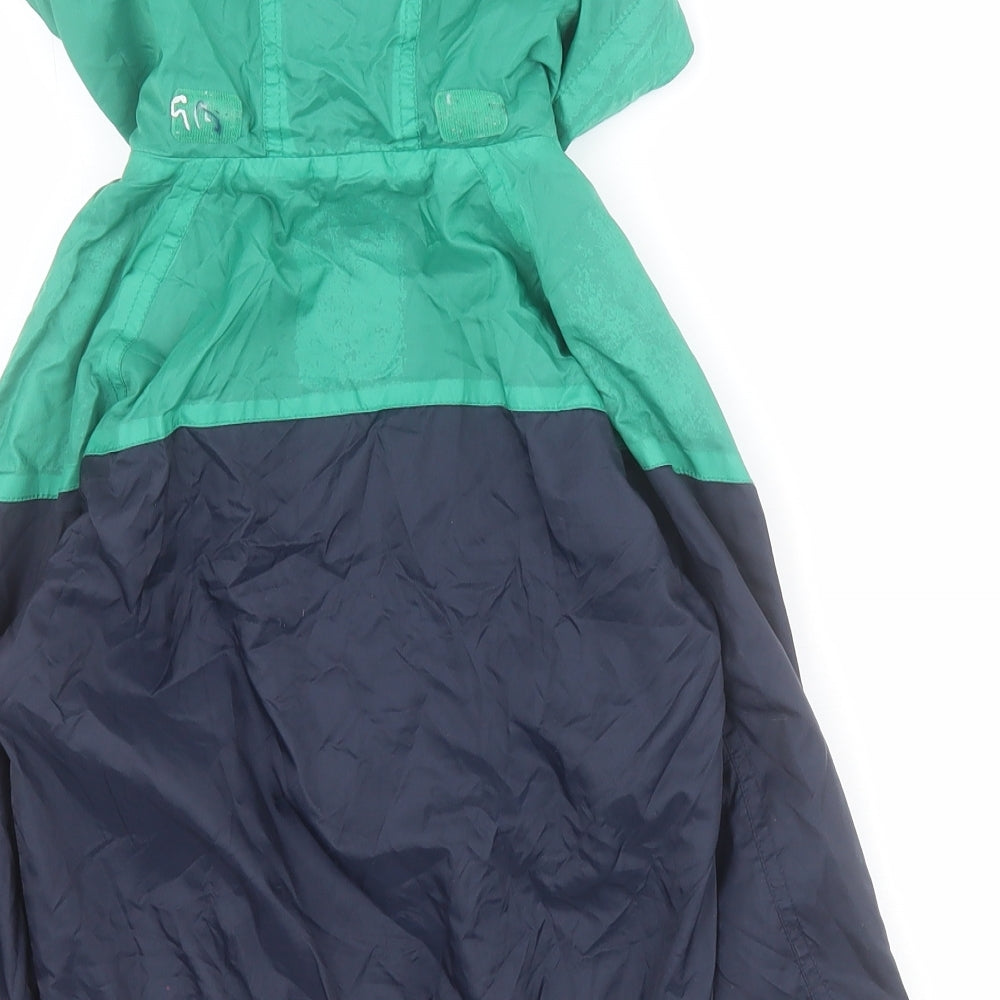 NEXT Boys Green Colourblock  Windbreaker Coat Size 3 Years  Zip