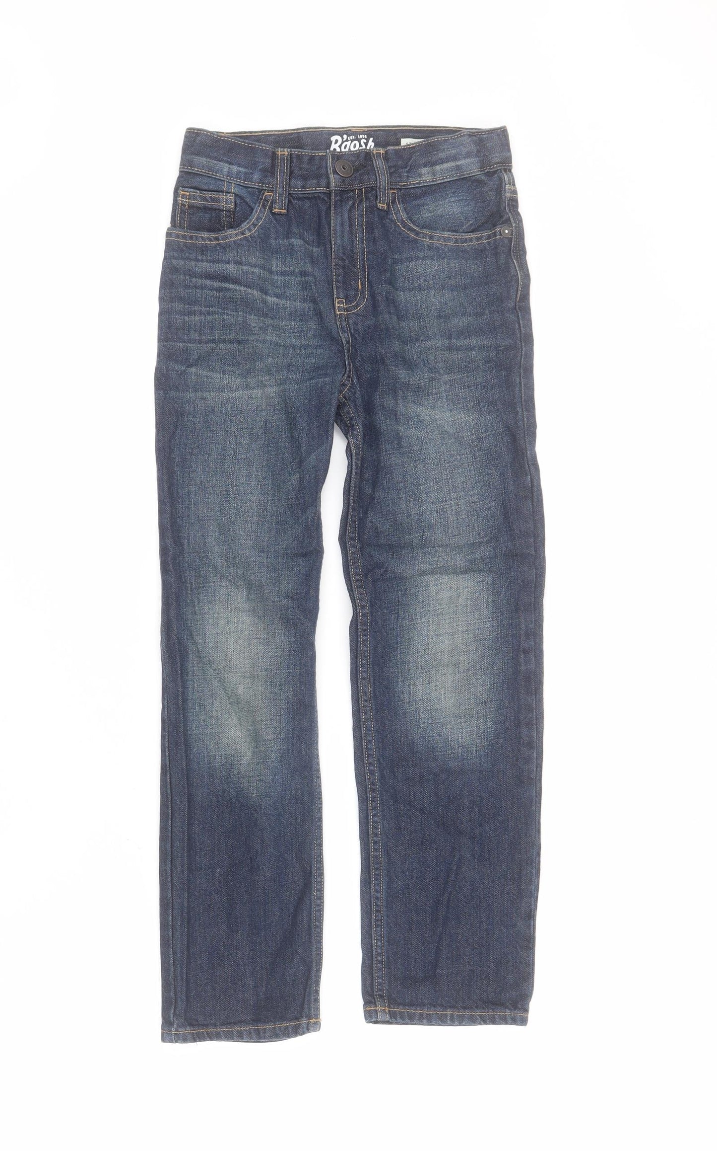 B'gosh Boys Blue  100% Cotton Straight Jeans Size 8 Years  Regular Snap