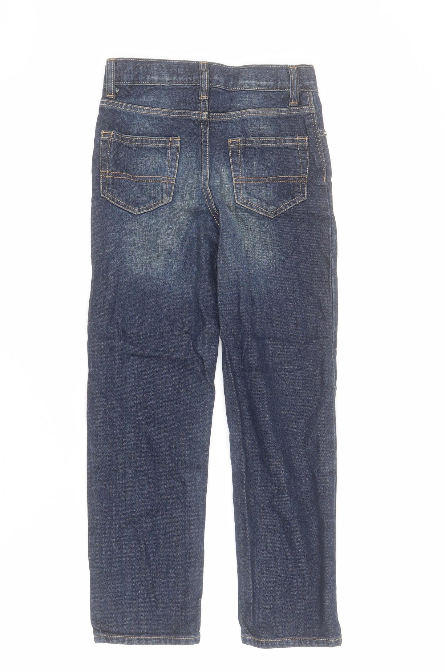 B'gosh Boys Blue  100% Cotton Straight Jeans Size 8 Years  Regular Snap