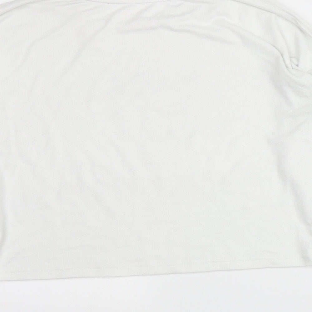 Primark Womens White  Polyester Basic T-Shirt Size 6 Round Neck - Lounge Top