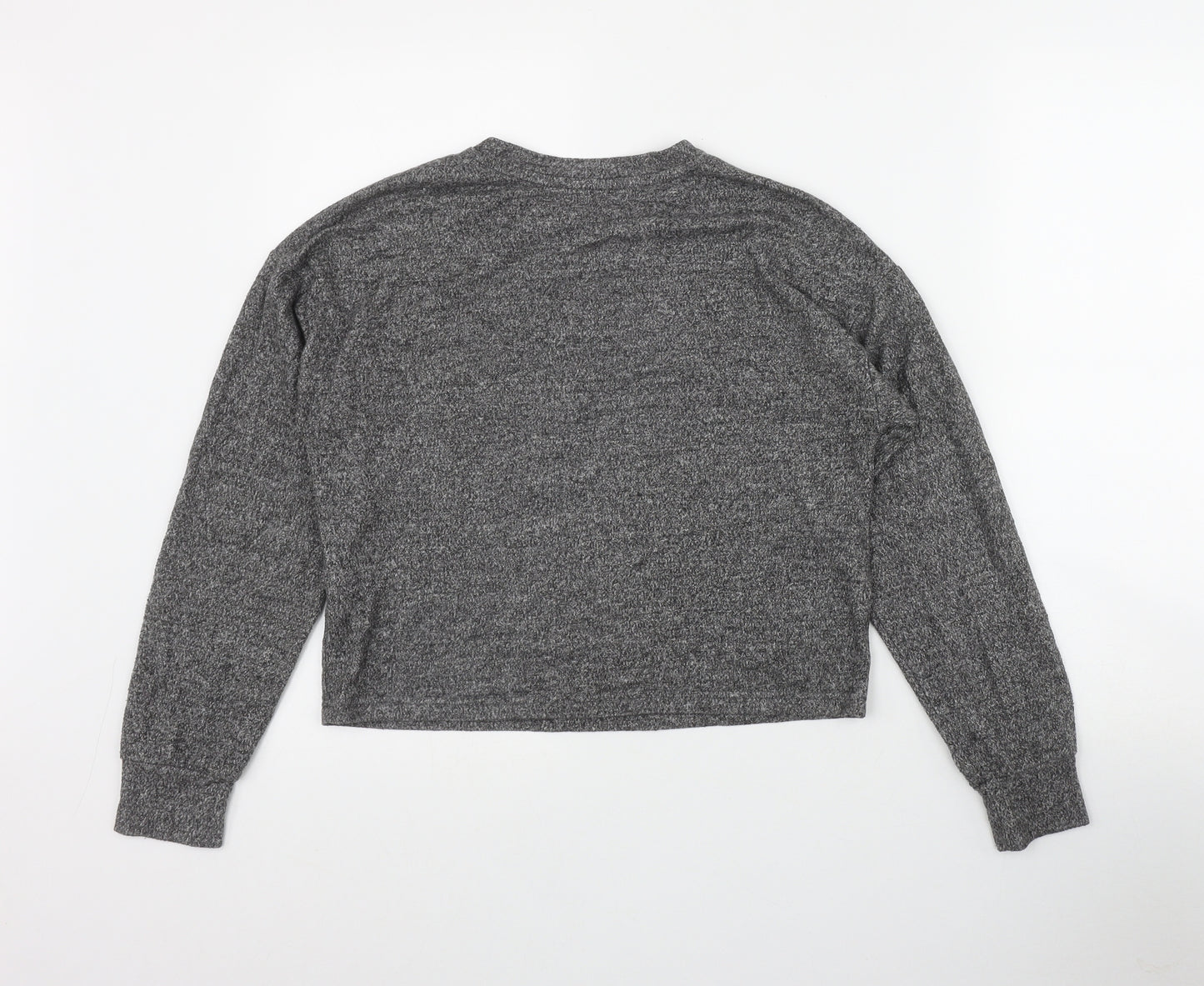 Primark Womens Grey  Polyester Basic T-Shirt Size 6 Round Neck - Mickey Mouse Lounge Top