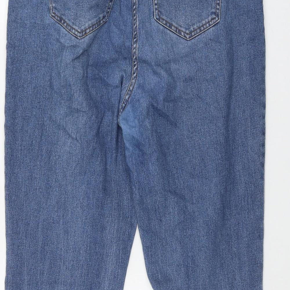 Papaya Womens Blue  Cotton Straight Jeans Size 16 L29 in Regular Zip