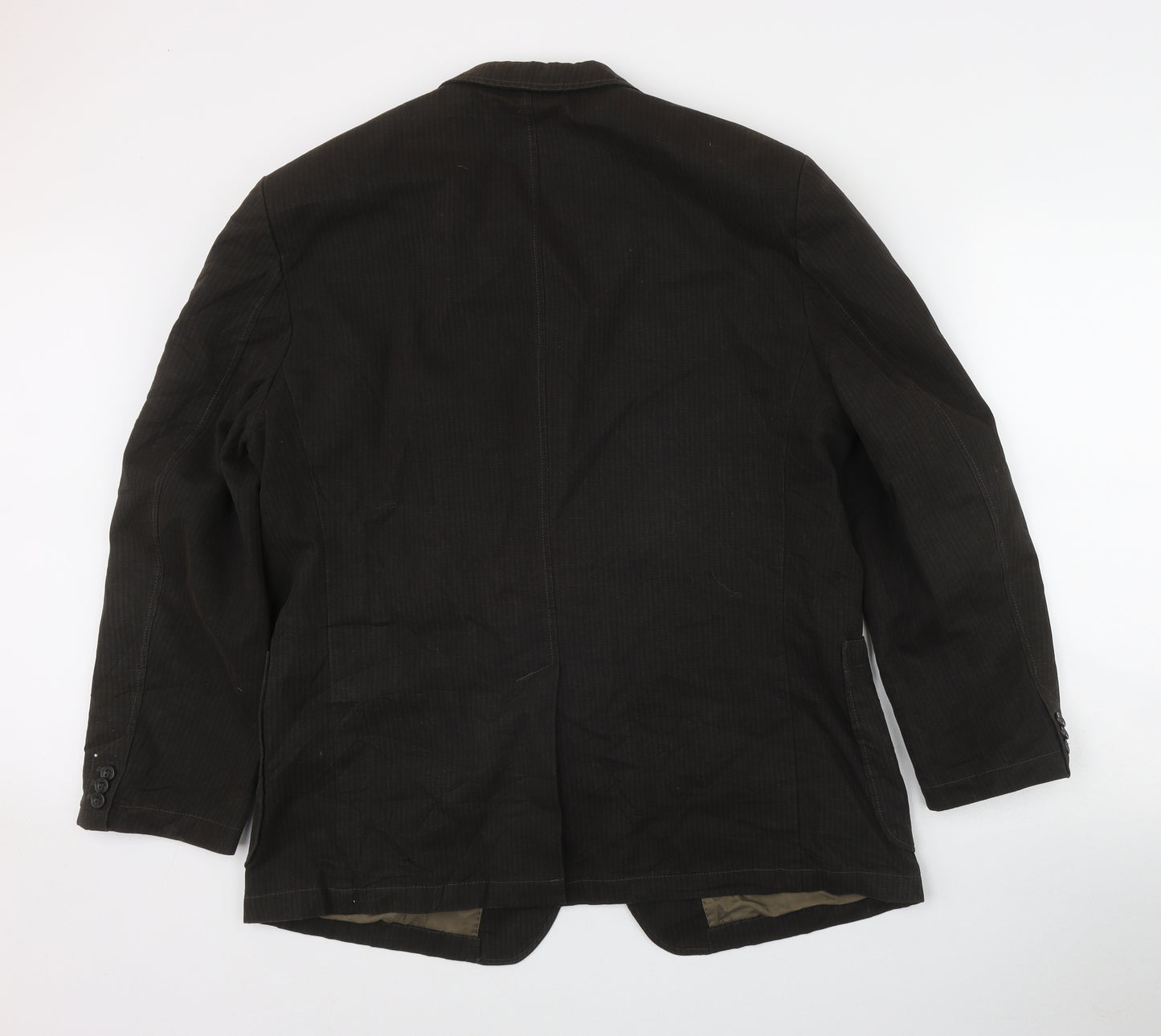 Blue Harbour Mens Brown Striped  Jacket Blazer Size L  Buckle