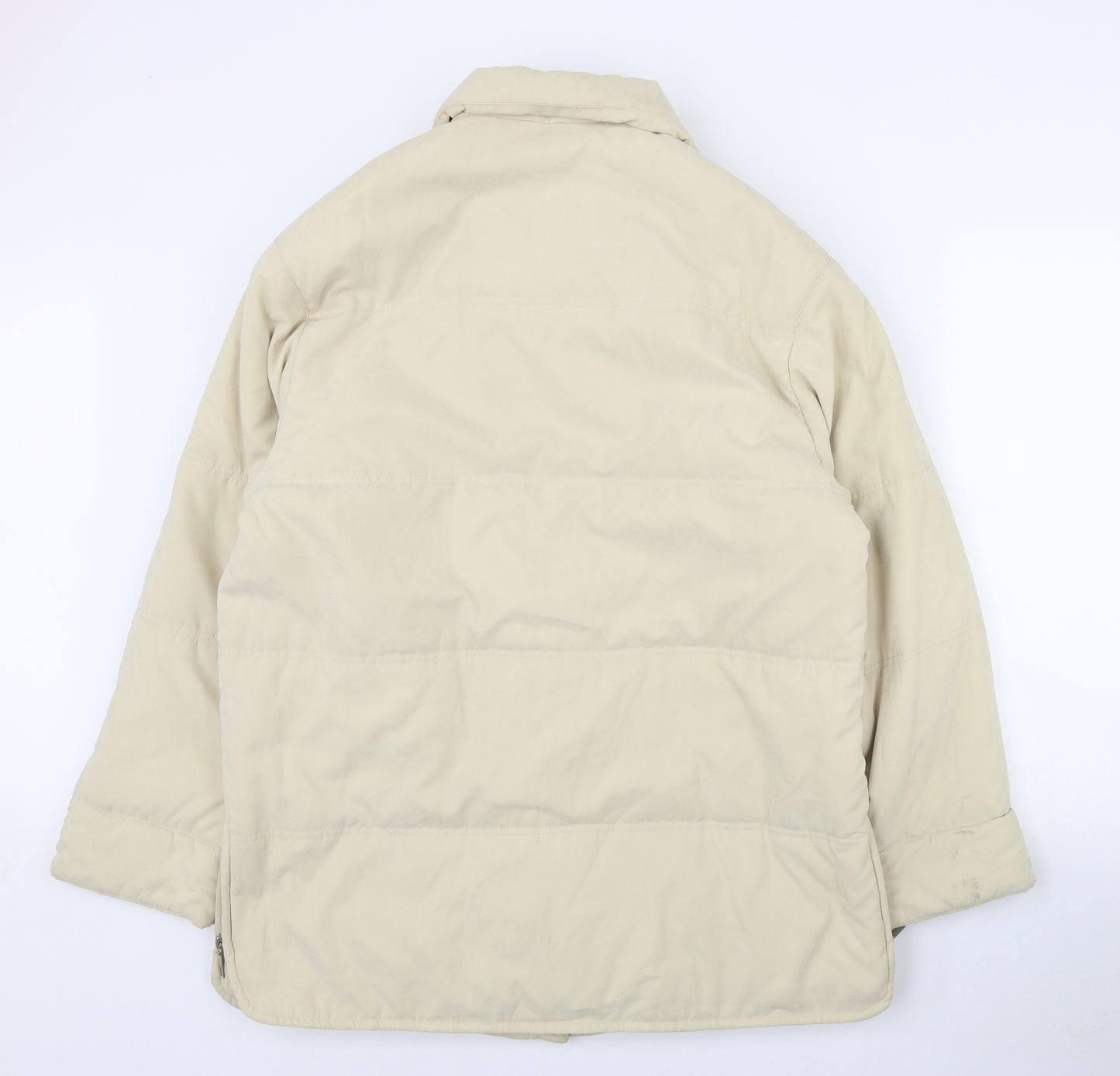 St Bernard Womens Beige   Puffer Jacket Coat Size 12  Button