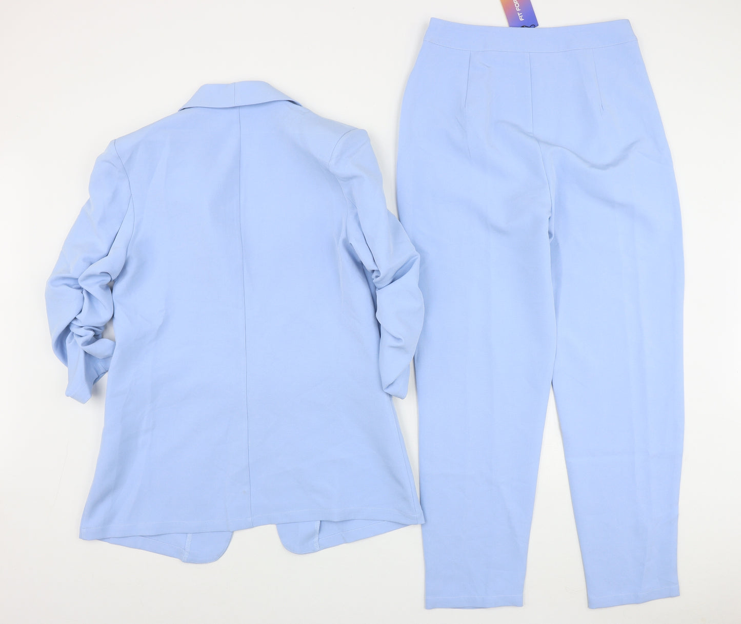 SheIn Womens Blue  Polyester Trouser Suit Suit Size S