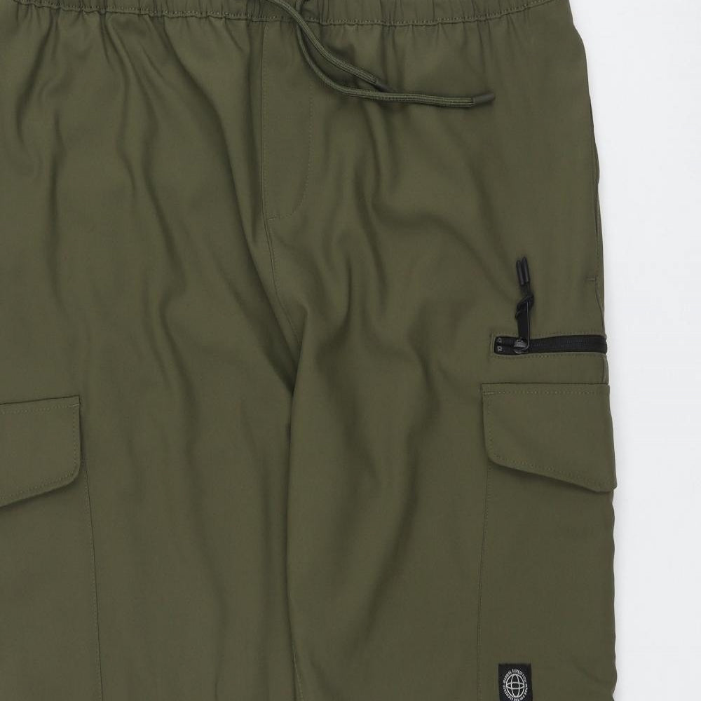 Easy Mens Green  Polyester Jogger Trousers Size 40 in L29 in Regular Drawstring