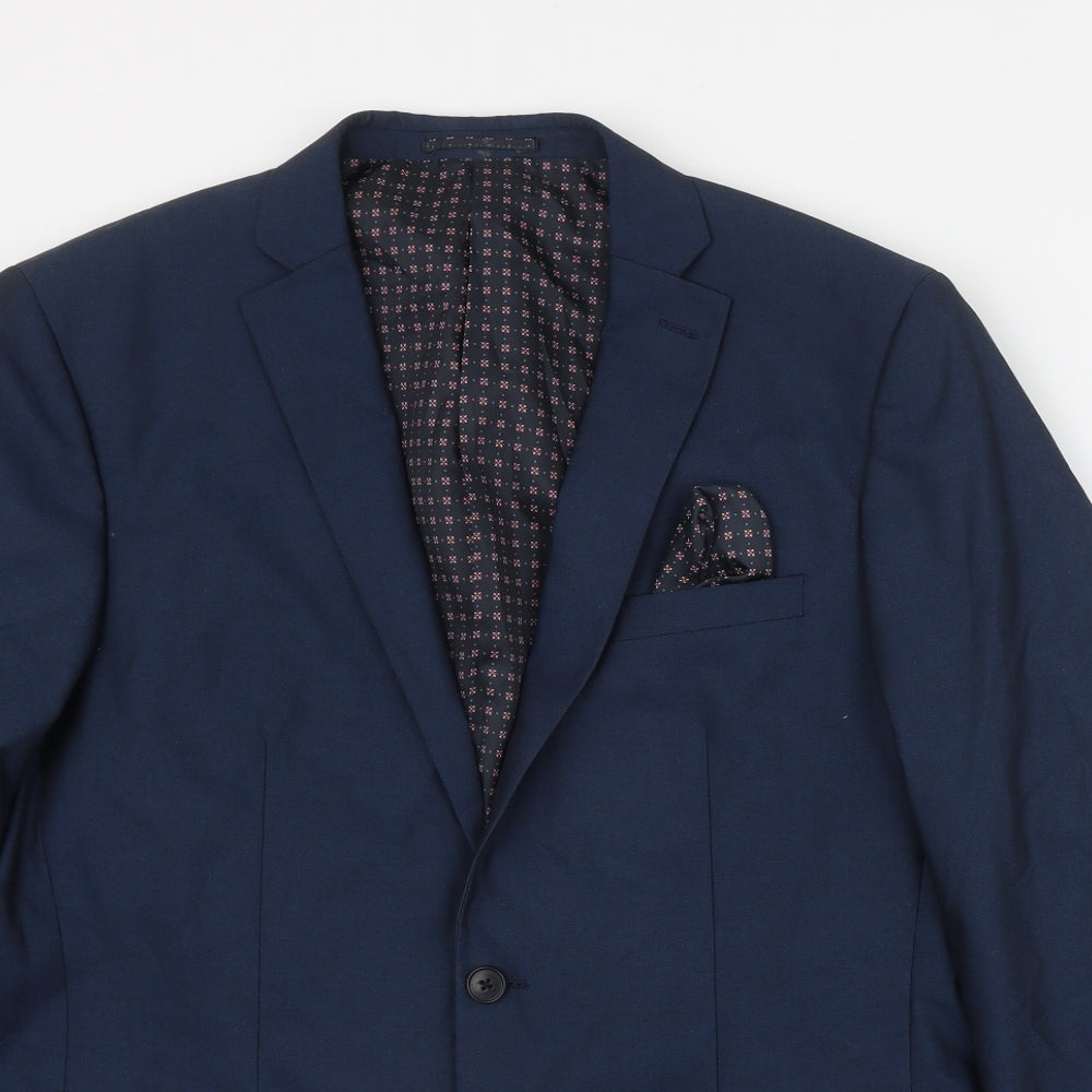 NEXT Mens Blue  Polyester Jacket Suit Jacket