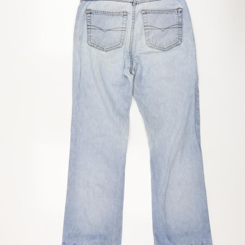 Denim & Co Womens Black  Cotton Straight Jeans Size 12 L31 in Regular Zip
