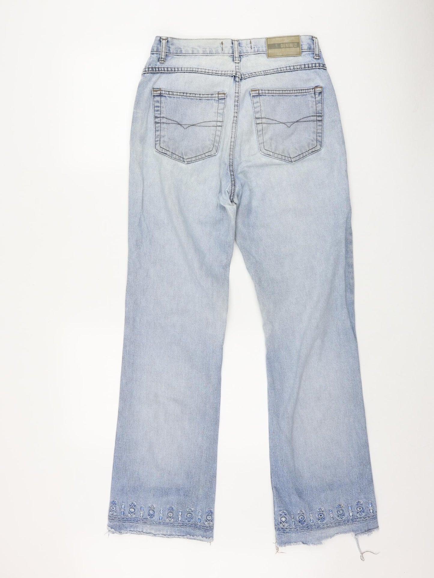 Denim & Co Womens Black  Cotton Straight Jeans Size 12 L31 in Regular Zip