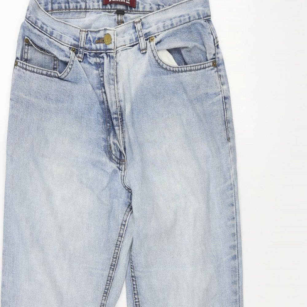 Denim & Co Womens Black  Cotton Straight Jeans Size 12 L31 in Regular Zip