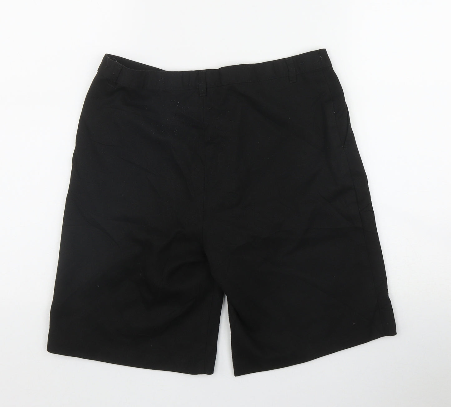 George Boys Black  Polyester Chino Shorts Size 13-14 Years  Regular Zip