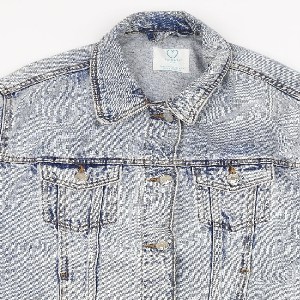 Primark Womens Blue   Jacket  Size 14  Button