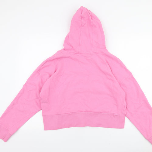 DKNY Womens Pink  100% Cotton Pullover Hoodie Size L  Pullover - Cropped