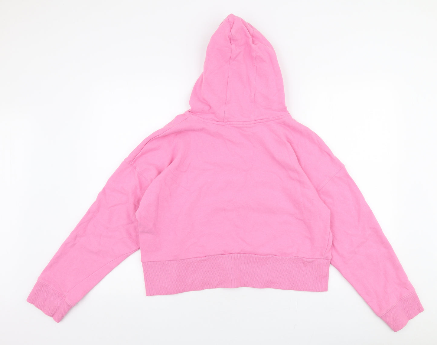 DKNY Womens Pink  100% Cotton Pullover Hoodie Size L  Pullover - Cropped