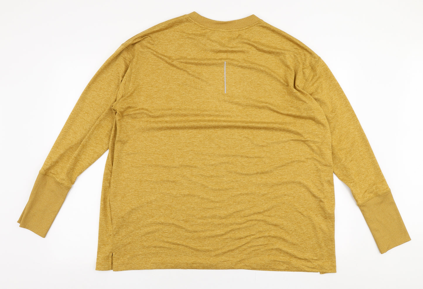 Nike Mens Yellow  Polyester Pullover T-Shirt Size XL Round Neck Pullover