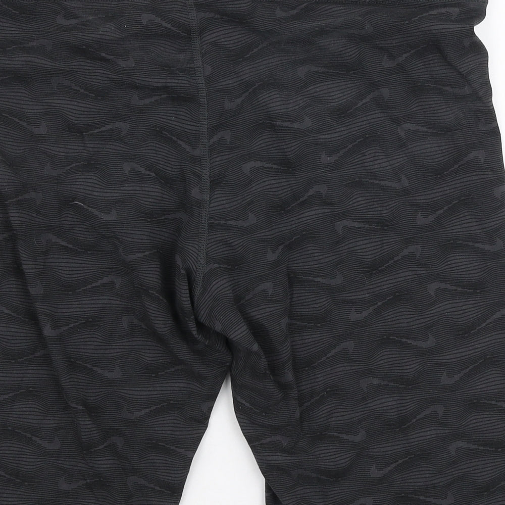 Nike Womens Grey  Cotton Biker Shorts Size XL L10 in Slim