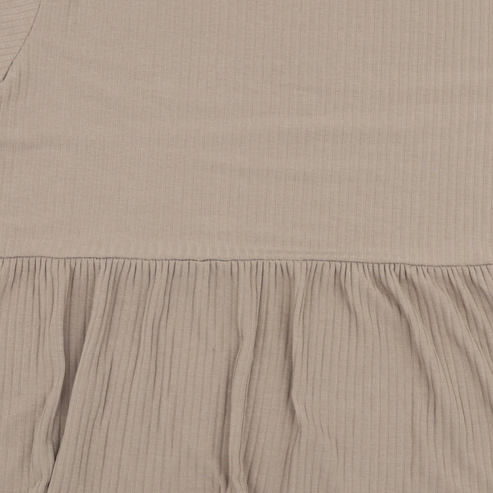 George Womens Brown  Polyester Jersey Blouse Size 20 Round Neck