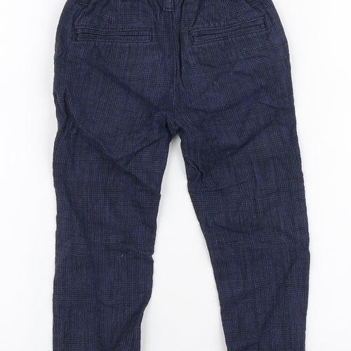 NEXT Boys Blue  Linen Dress Pants Trousers Size 2-3 Years  Regular Zip