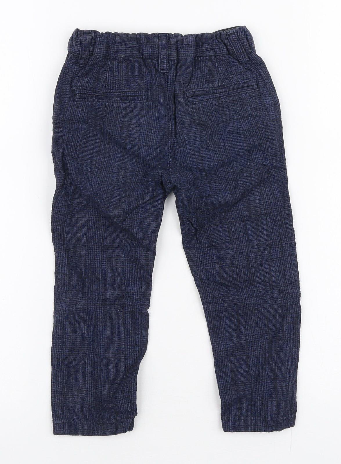 NEXT Boys Blue  Linen Dress Pants Trousers Size 2-3 Years  Regular Zip