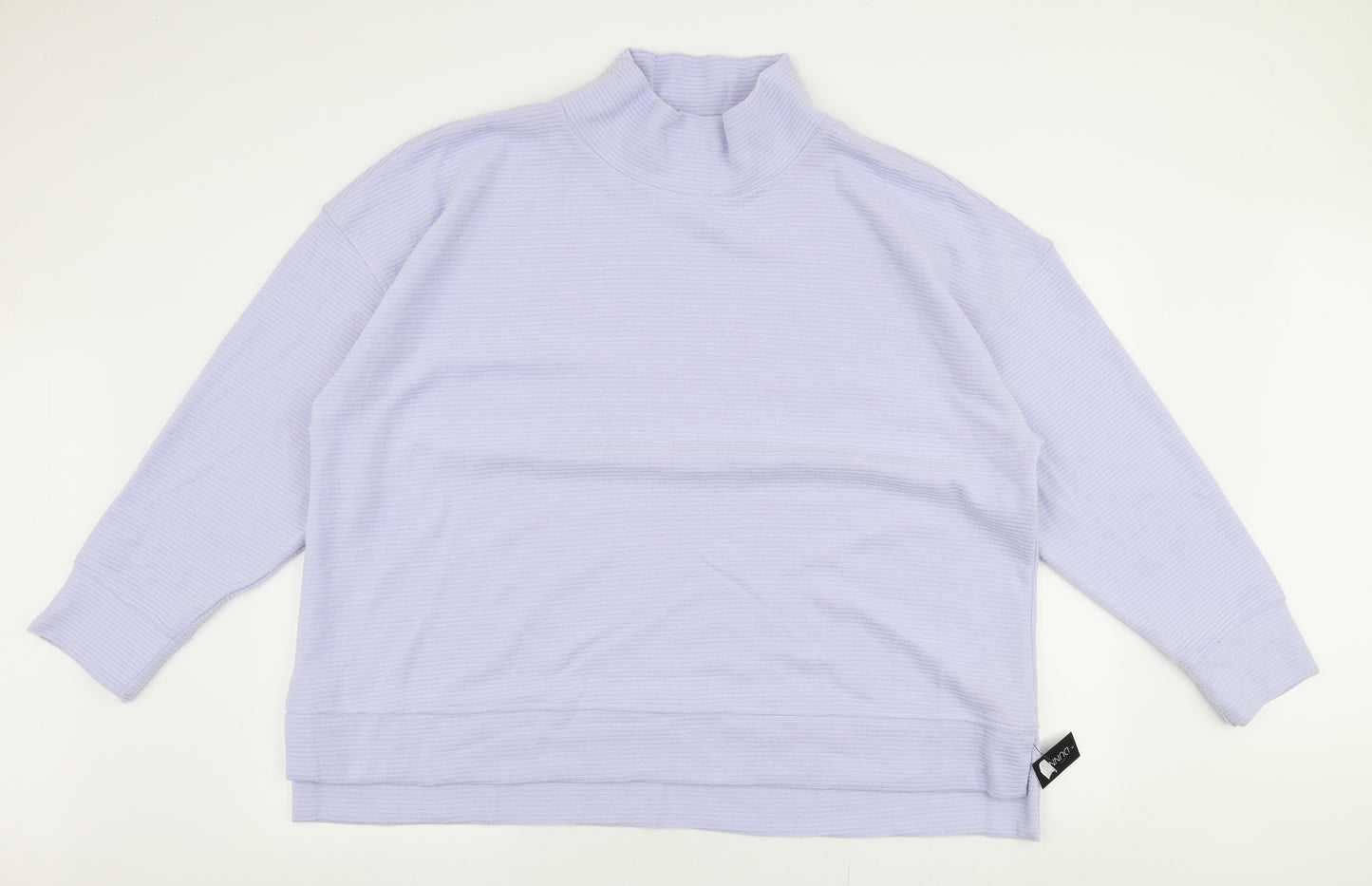 Dunnes Stores Womens Purple High Neck  Polyester Pullover Jumper Size 2XL